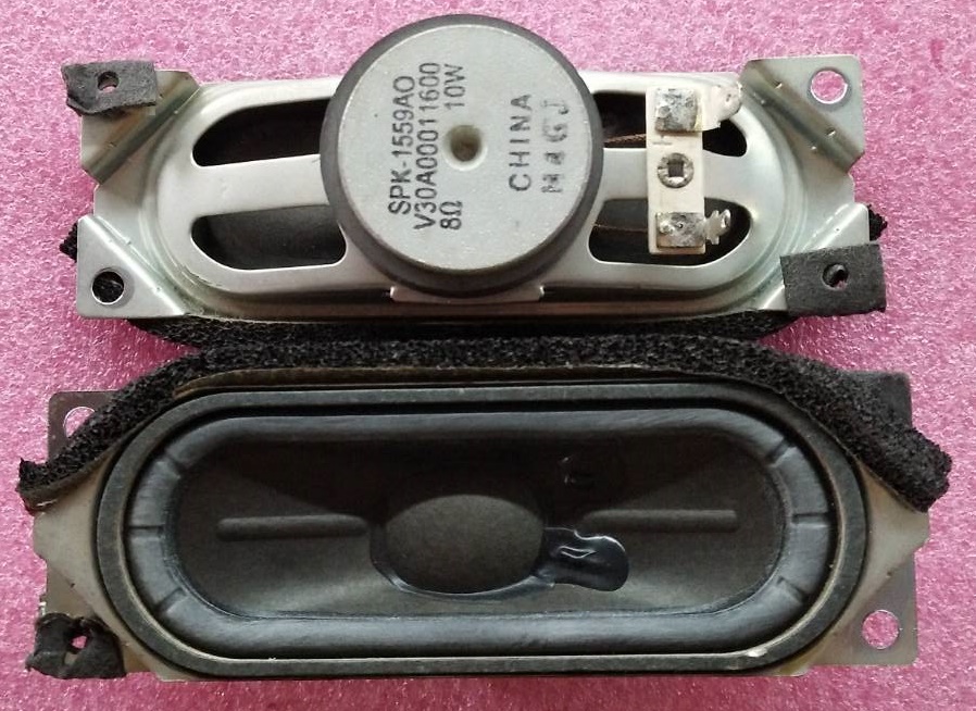 ลำโพงทีวี TOSHIBA (โตชิบา) ของแท้ถอดจากเครื่อง ใช้กับรุ่น 40L2450VT 39L4300VT พาร์ทV30A00011600 8โอมห์ 10วัตต์ และรุ่นอื่นที่พาร์ทตรงกัน