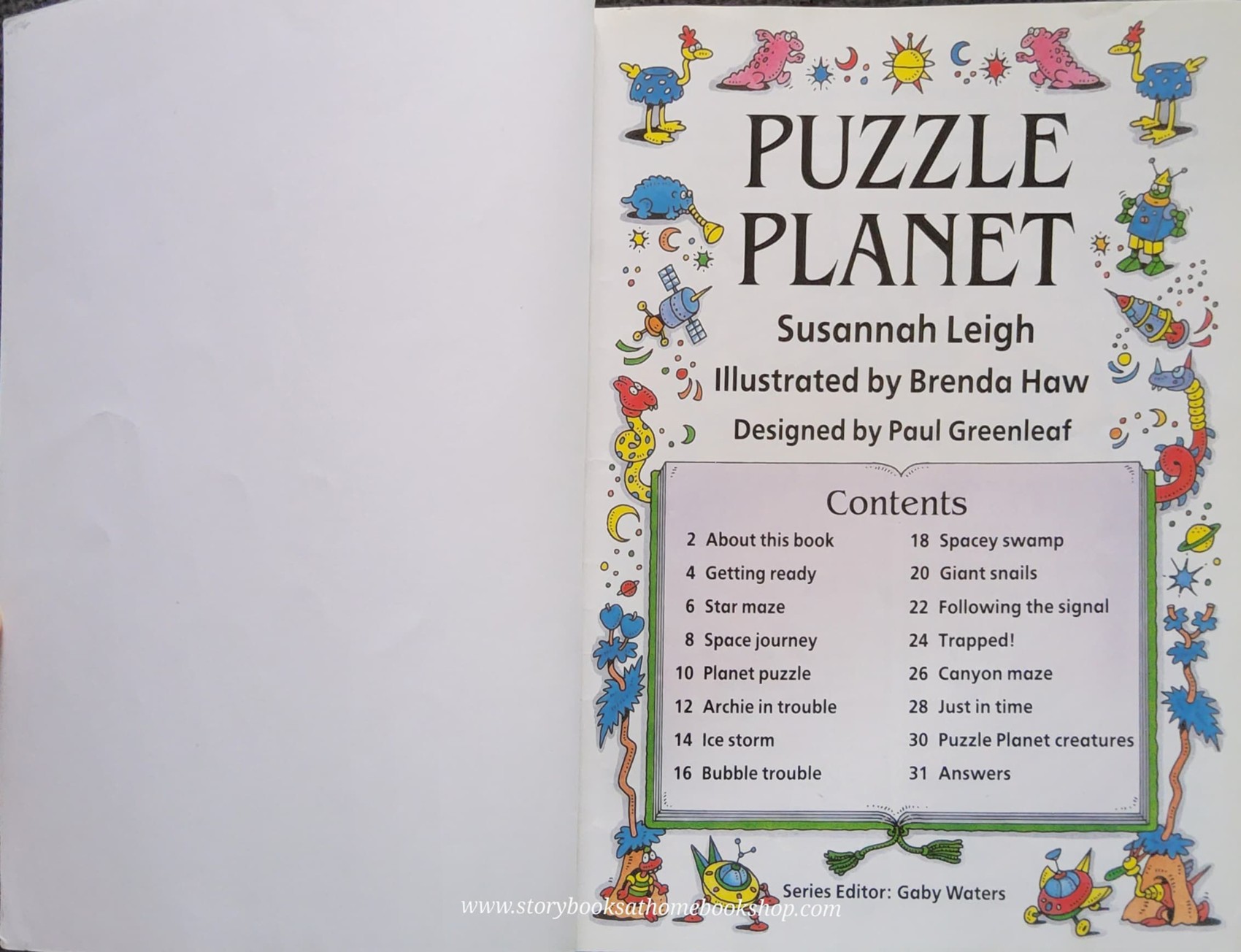 PUZZLE BOOK** ♥️USBORNE YOUNG PUZZE BOOKS:PUZZLE PLANET