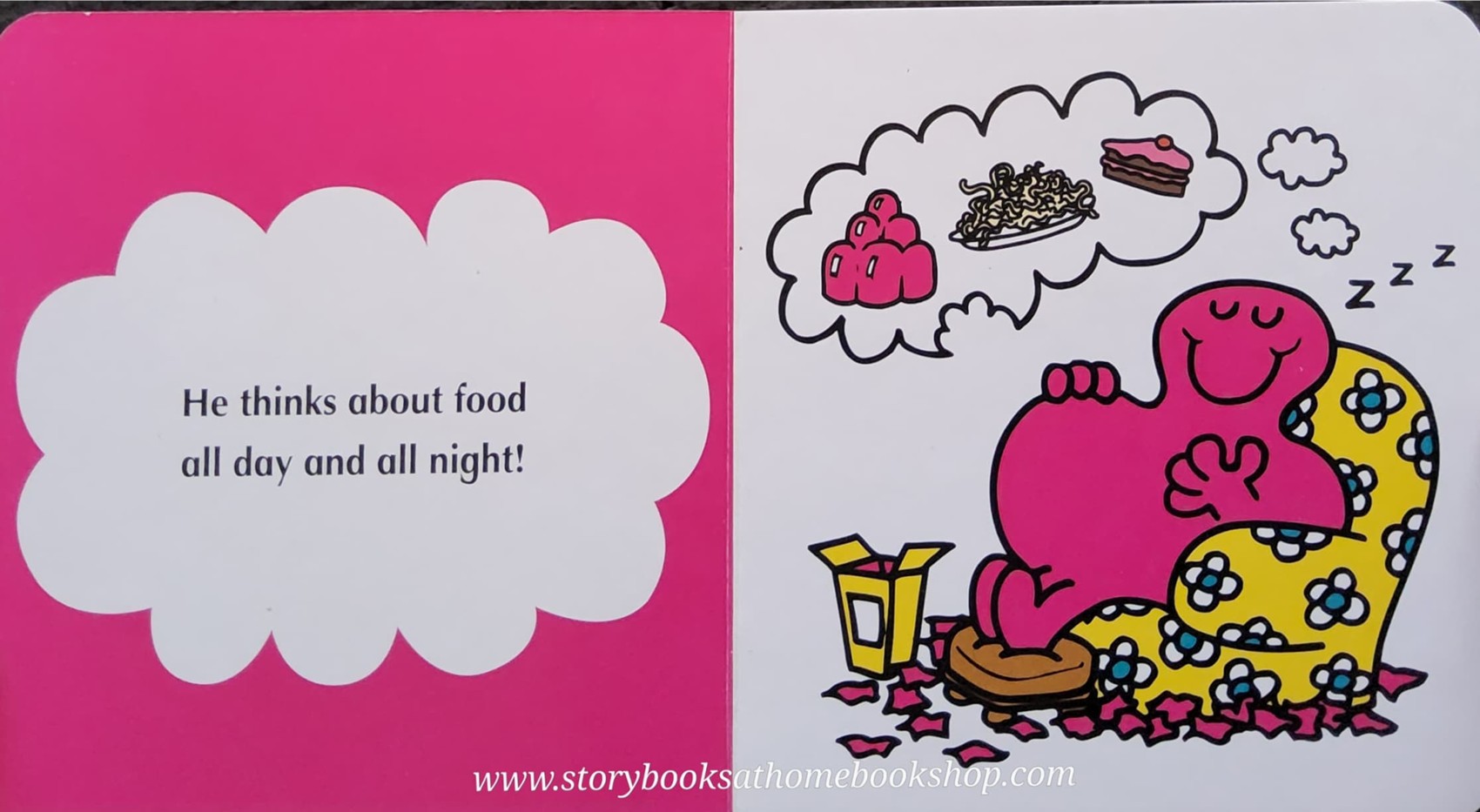 BOARD BOOK ** 👉LITTLE MISS&MR.MEN👍 🍅🍅HERE COMES MR.GREEDY by Roger Hargreaues