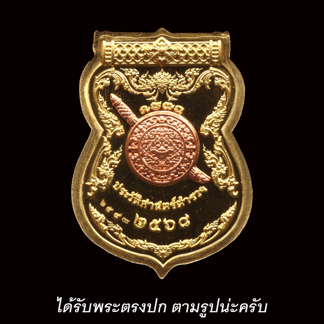 เหรียญเสมาหลวงพ่อโสธร รุ่นประวัติศาสตร์ตำรวจ ปี2568 เนื้อทองทิพย์ ลงยาจีวร โล่ห์ทองแดง เลข ๒๕๔