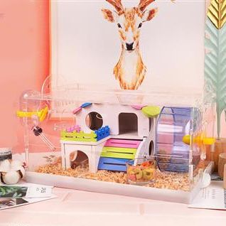 Hamster cage กรงหนูแฮมเตอร์ พร้อมอุปกรณ์ 20x30x19 cm