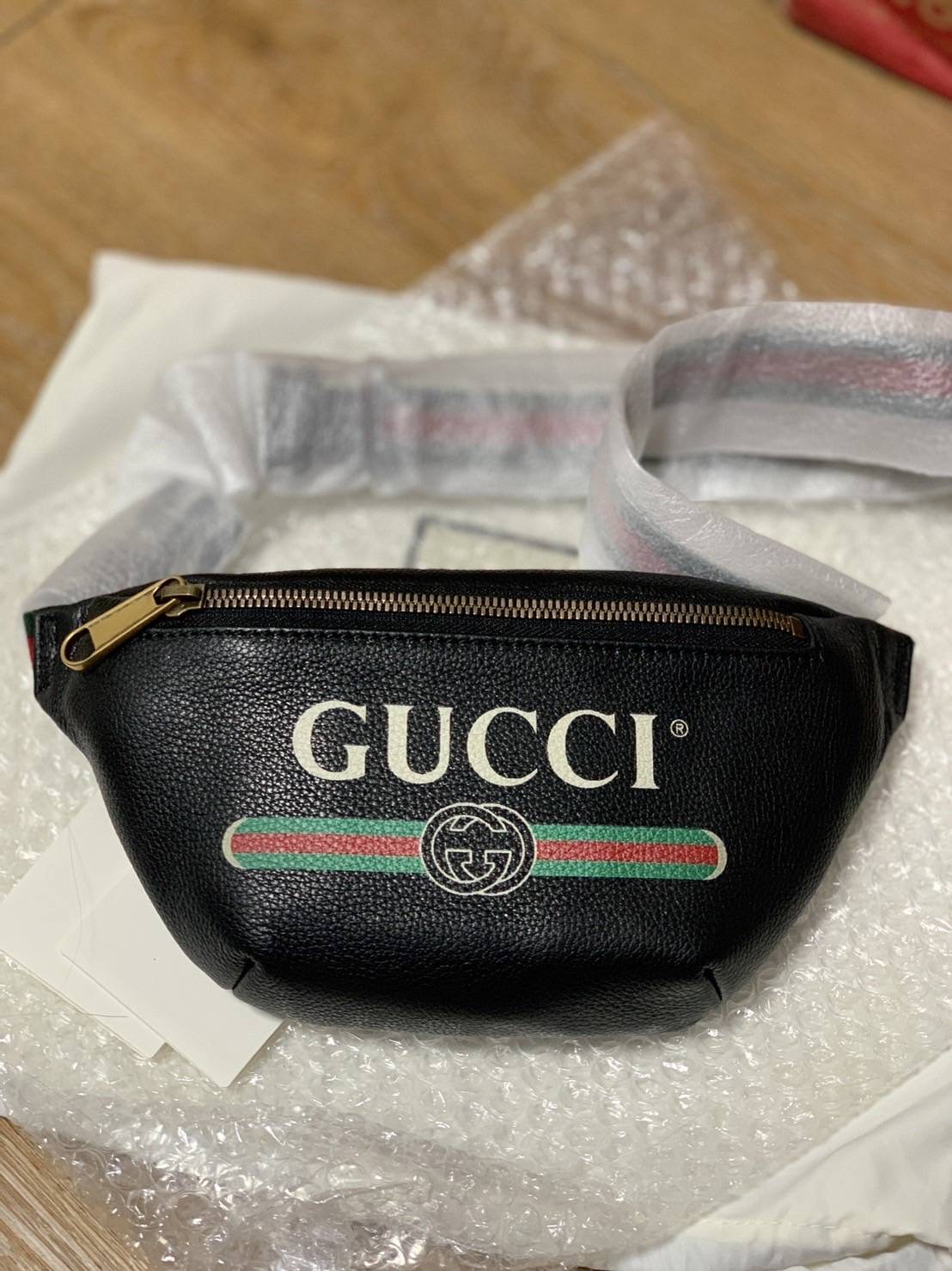 New Gucci belt bag logo print Size 85