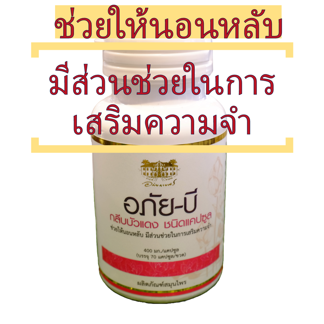 ยาอภัยบี อภัยภูเบศร ยาสมุนไพร ช่วยนอนหลับ เสริมความจำ