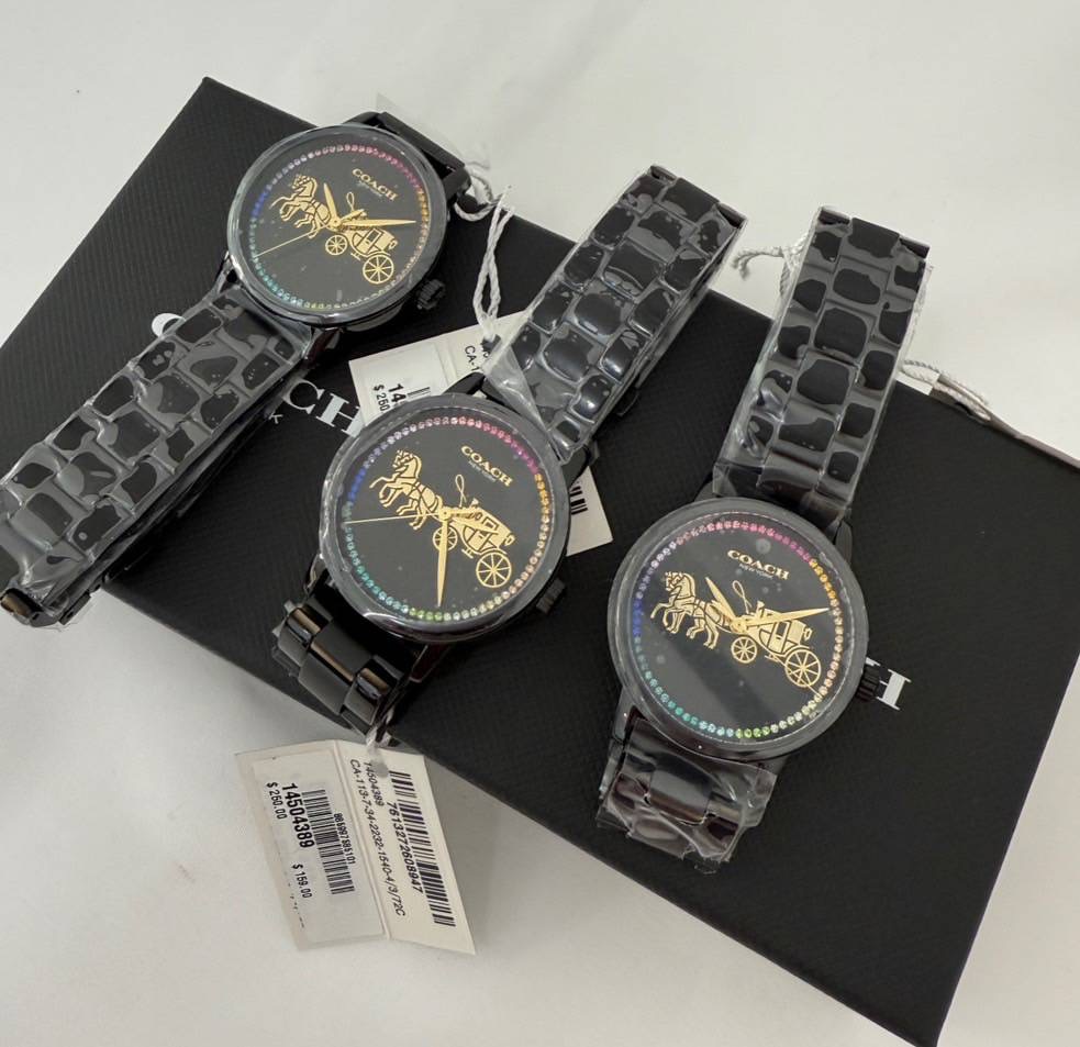 New Coach Grand Women's Watch / rainbow crystal