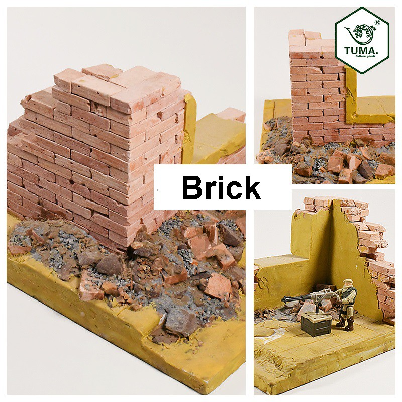 อิฐ ประกอบฉาก สร้างกำแพง โมเดล ฟิกเกอร์ Simulation Brick Model Figure 1/6 (20ก้อน)