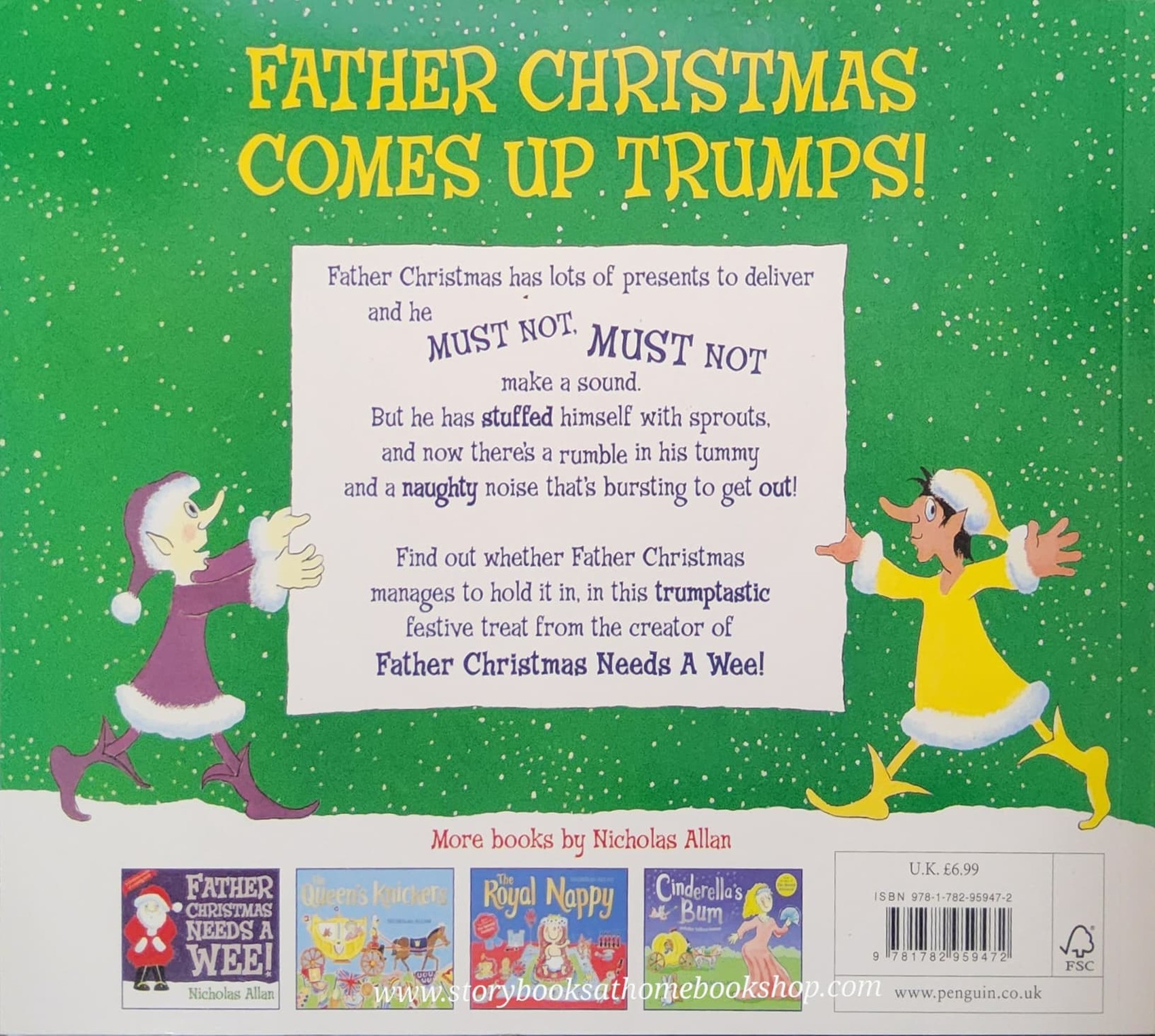 หนังสือนิทานปกอ่อน** 🍅🍅FATHER CHRISTMAS COMES UP TRUMPS! BY NICHOLAS ALLAN