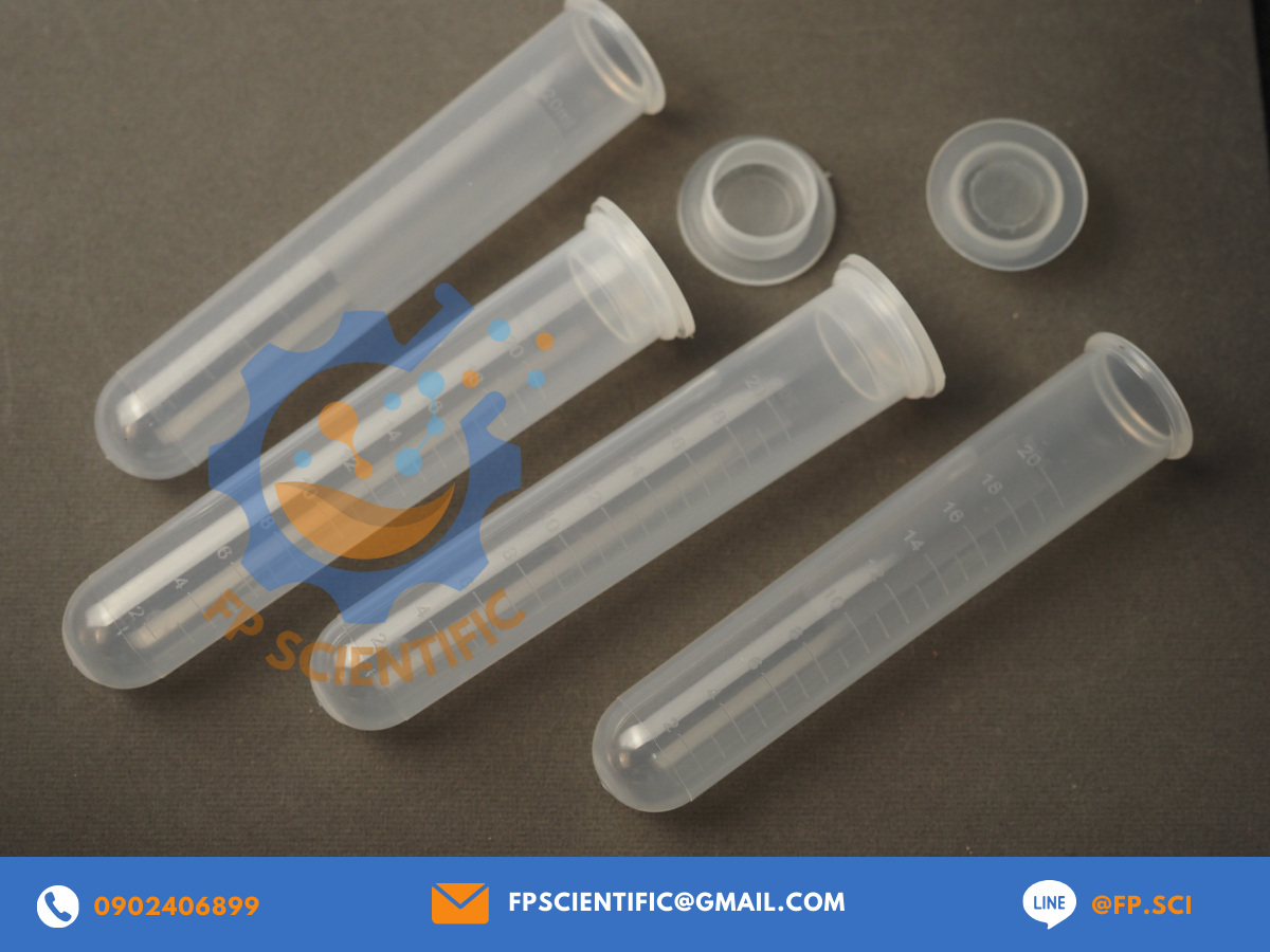 หลอดเซนติฟิว Centrifuge tube ขนาด 20ml ก้นกลม (บรรจุ 50pc/pk)