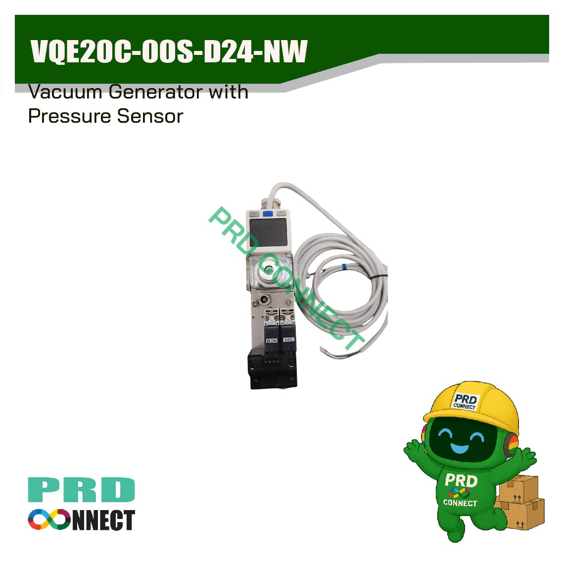 VQE20C-00S-D24-NW, Vacuum Generator with Pressure Sensor VQ Series