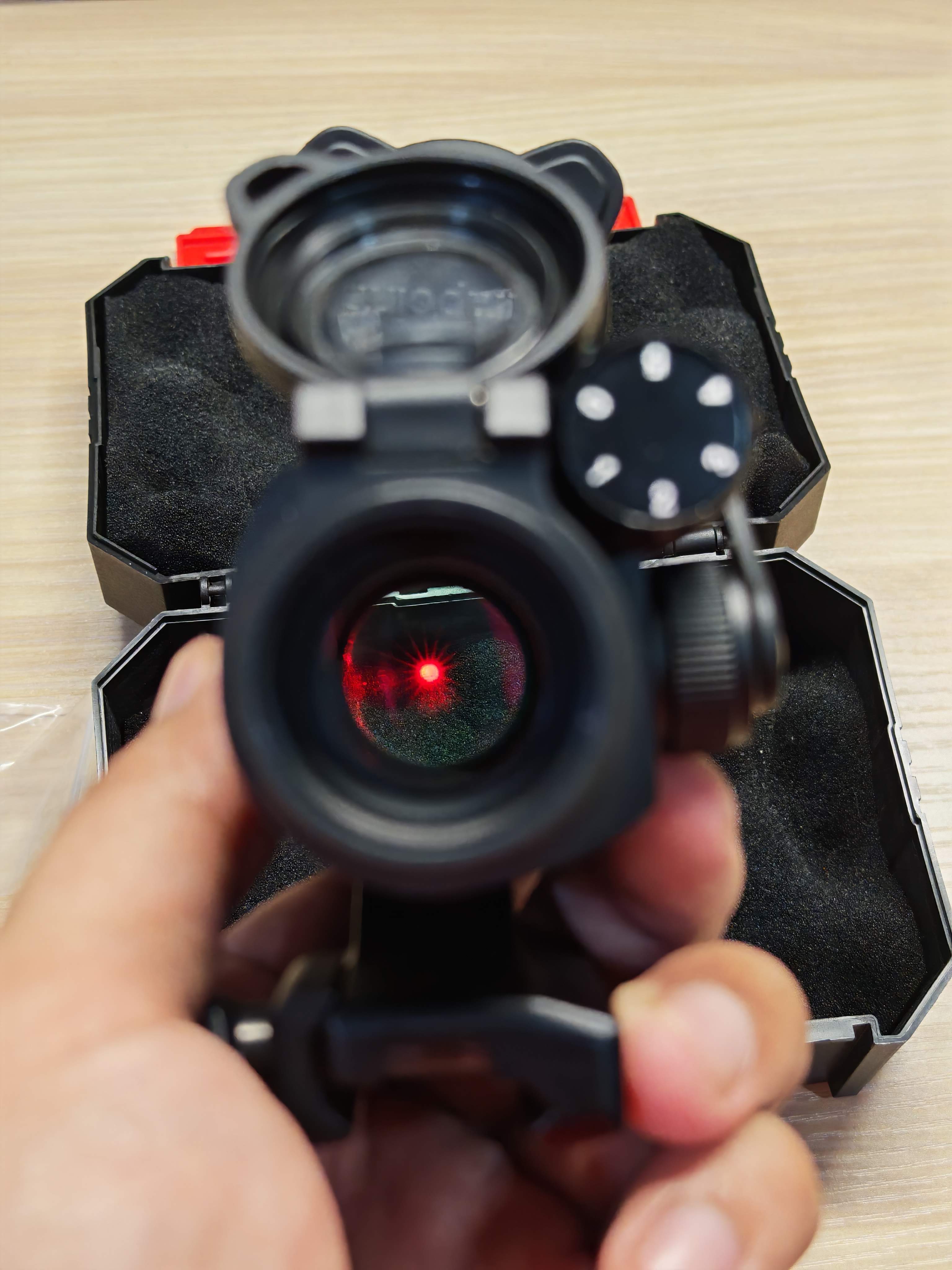 Holy Warrior Red Dot Aimpoint Comp M2 + ขาจับ 2 แบบ โค้งและตรงกล่องครบ มือสอง