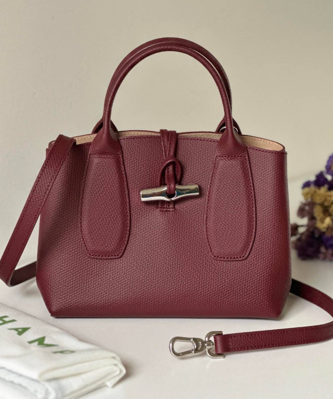 NEW LONGCHAMP ROSEAU TOP HANDLE BAG S Sz.22 x 18 x 11 cm