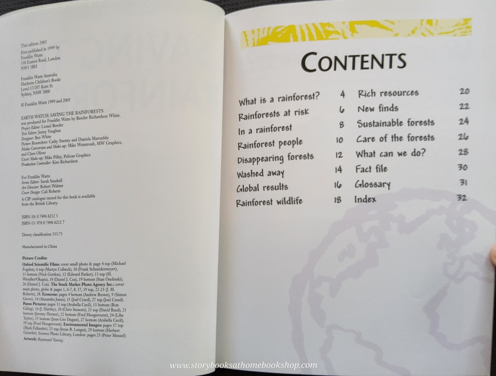 KNOWLEDGE BOOK** ♥️♥️EARTH WATCH SAVING THE RAINFOREST