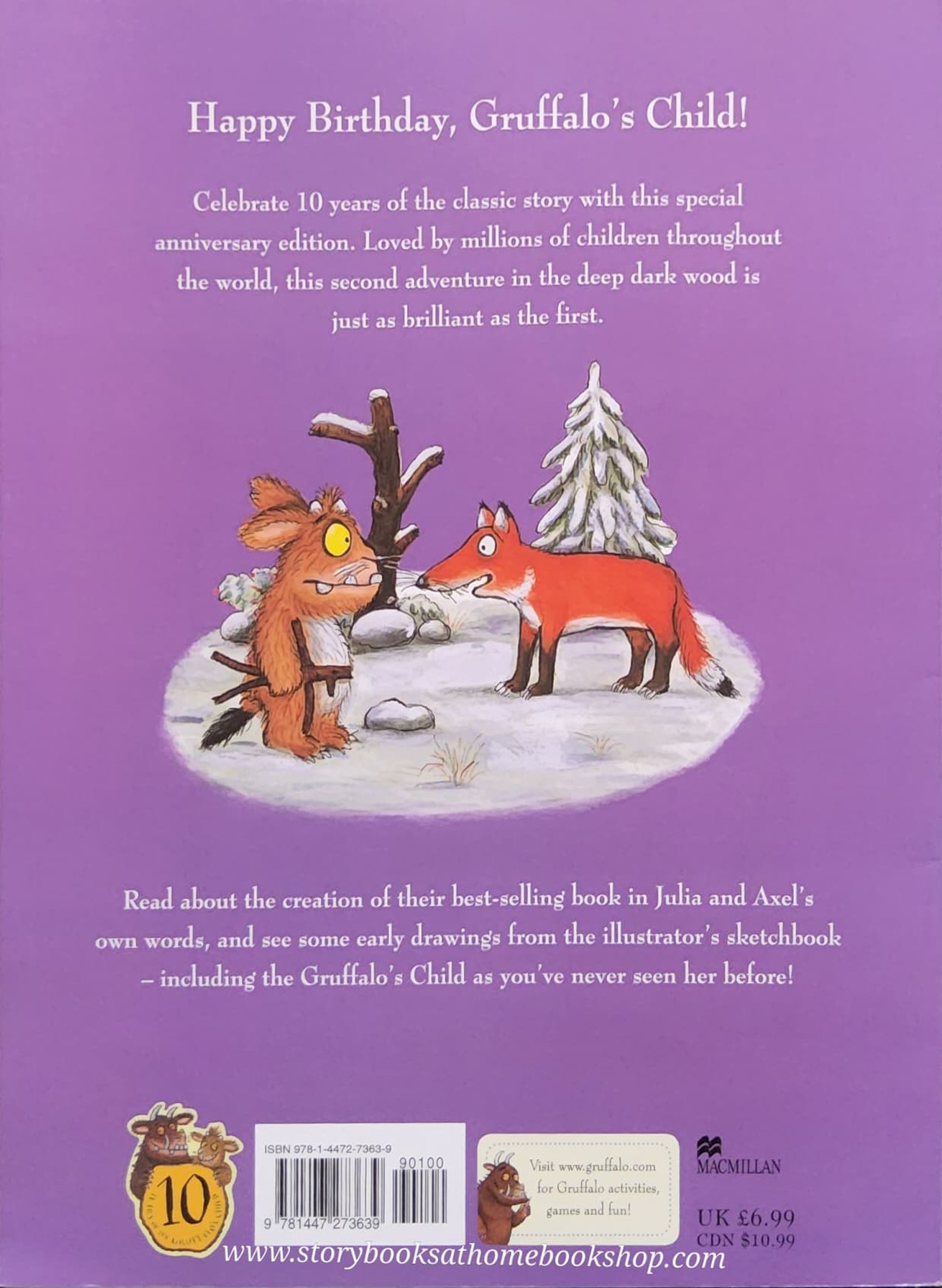 หนังสือนิทานปกอ่อน** 🍅🍅THE GRUFFALO'S CHILD BY JULIA DONALDSON.AXEL SCHEFFLER (SPECIAL 1OTH ANNIVERSARY EDITION)