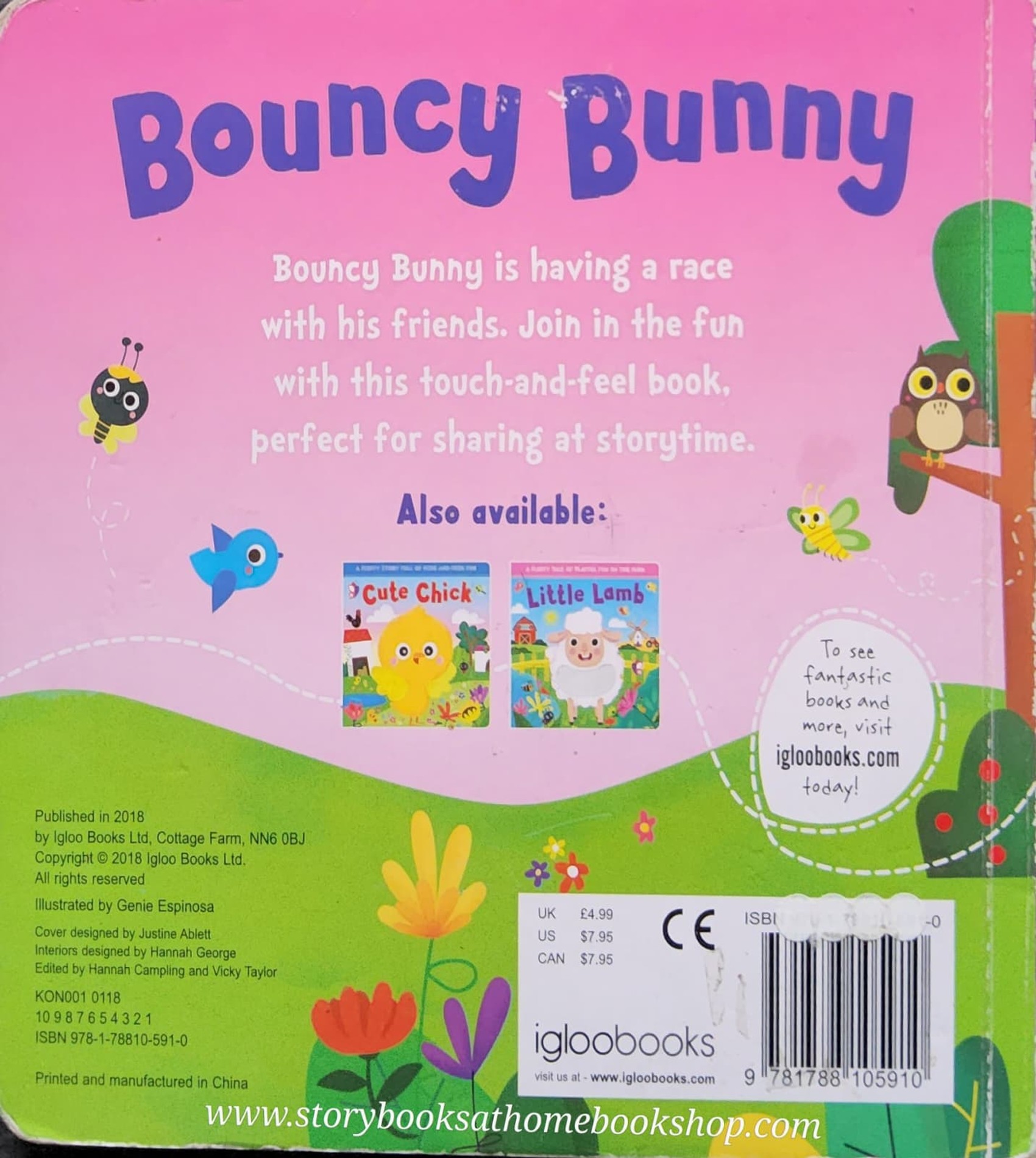 TOUCH AND FEEL Board Book** 🍅🍓BOUNCY BUNNY