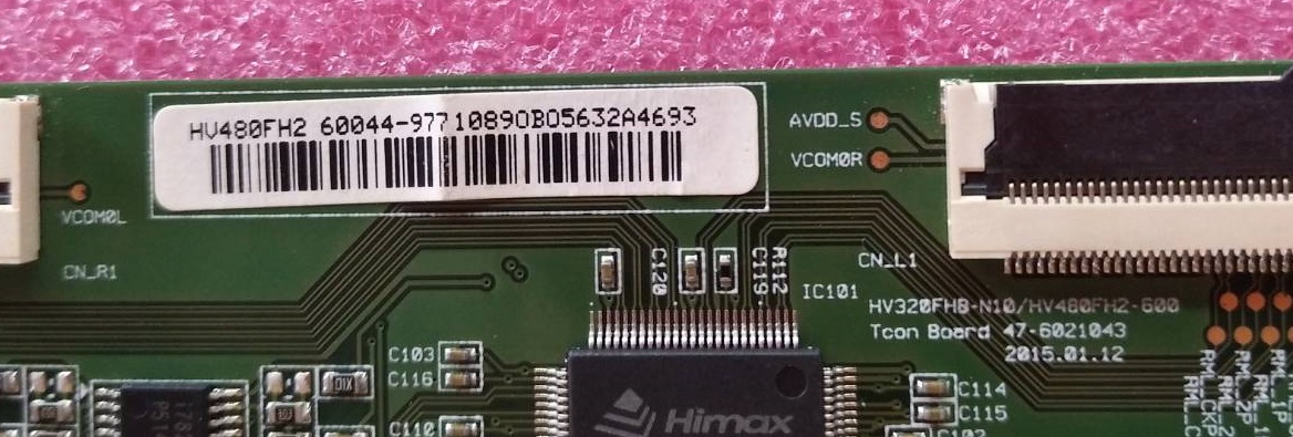 T-CON ทีคอนทีวี ซัมซุง SAMSUNG รุ่น UA48J5100AK พาร์ท HV480FH2-60044 47-6021043