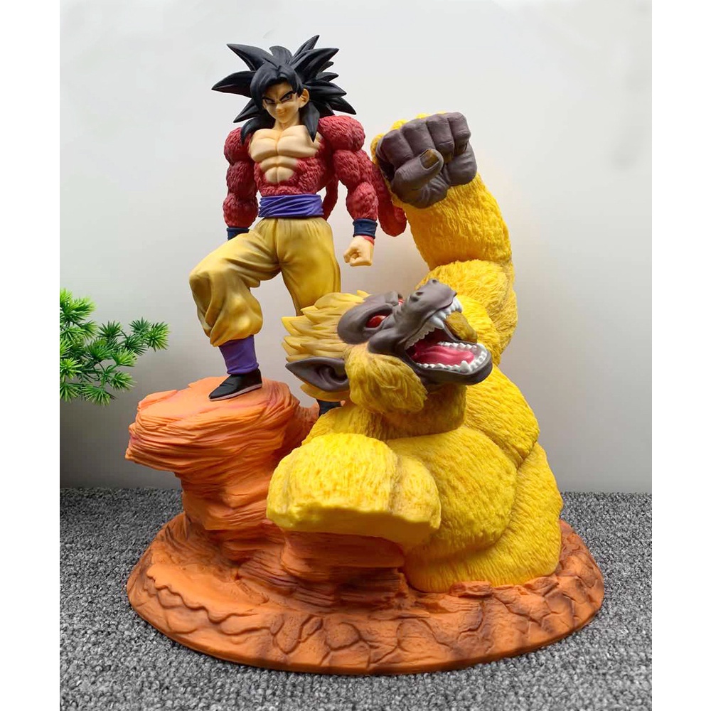 (พร้อมส่ง)โกคูร่าง4กับลิงยักษ์ 34cm ดราก้อนบอล ฟิกเกอร์ โมเดล Goku SS4 & Giant Ape Dragon Ball Figure Dragonball