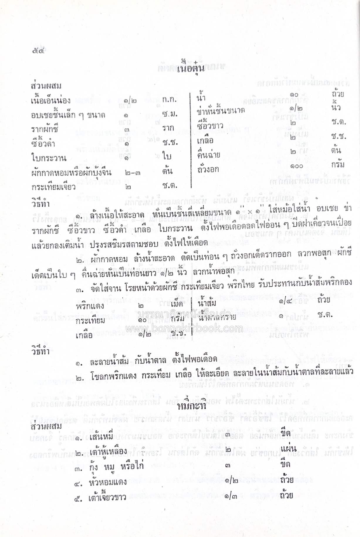 ตำรับอาหารไทย เกร็ดความรู้การประกอบอาหาร หนังสืออนุสรณ์หม่อมหลวง อาภรณ์ ปัตตะโชติ (ตำหนิ).