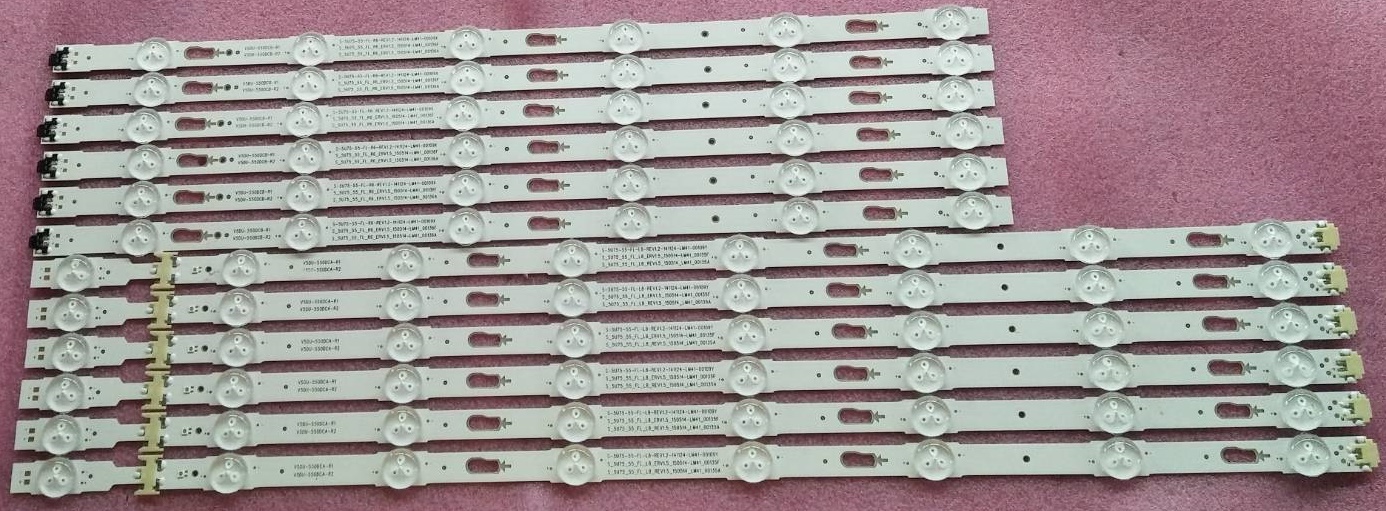 หลอดแบล็คไลท์SAMSUNG(ซัมซุง) ของใหม่โรงงาน รุ่นUA55KU6000K :UA55KU6300K :UA55JU6600KX :UA55JU6400K :UA55MU6300 :UA55MU6100 :UA55JU6000KX :UA55MU6103KX (1ชุด12ชิ้น )