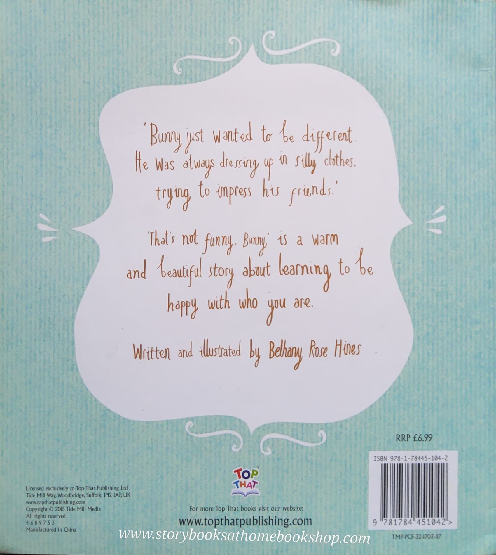 หนังสือนิทานปกอ่อน** 🍅THAT'S NOT FUNNY,BUNNY BY BETHANY ROSE HIPES