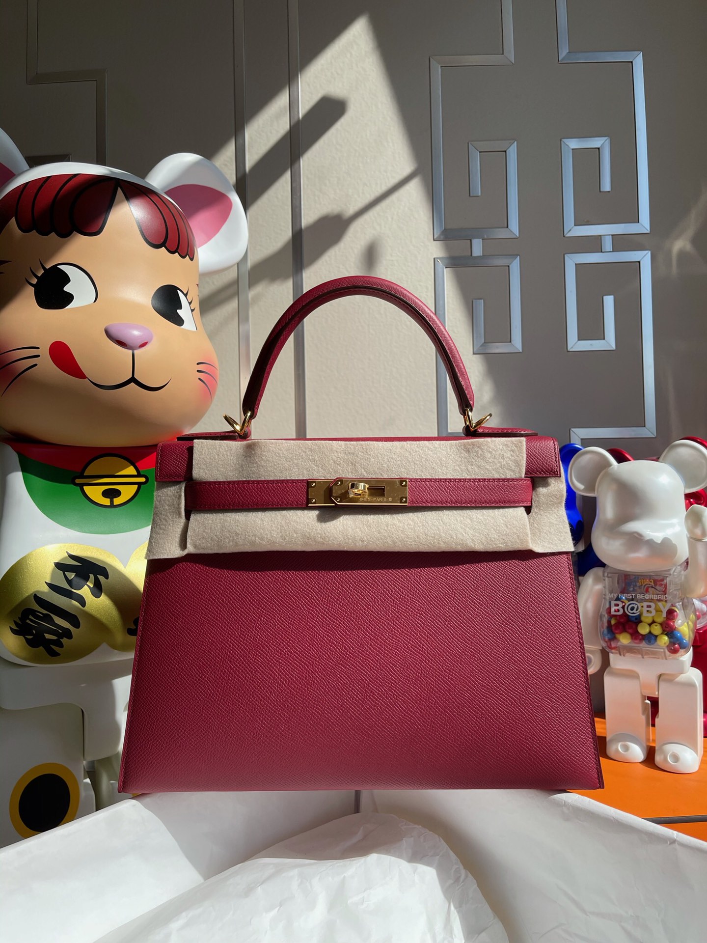 [Pre-order] Hermes Kelly 28 Rouge Grenat หนัง original Epsom งาน full handmade 100% คุณภาพ VIP เกรดดีที่สุด