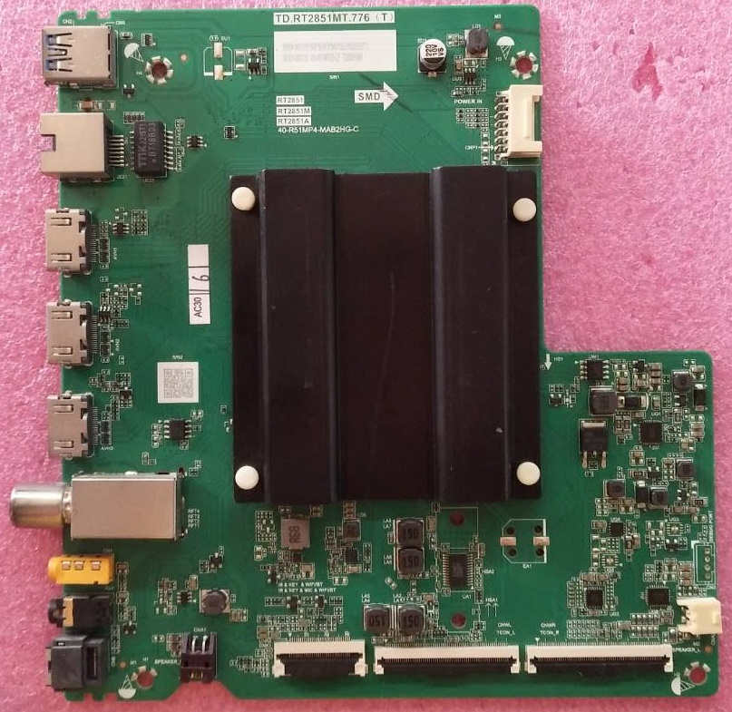 เมนบอร์ดทีวี ทีซีแอล TCL อะไหล่แท้มือสองถอดจากเครื่อง รุ่น43P735 พาร์ทTD.RT2851MT.776