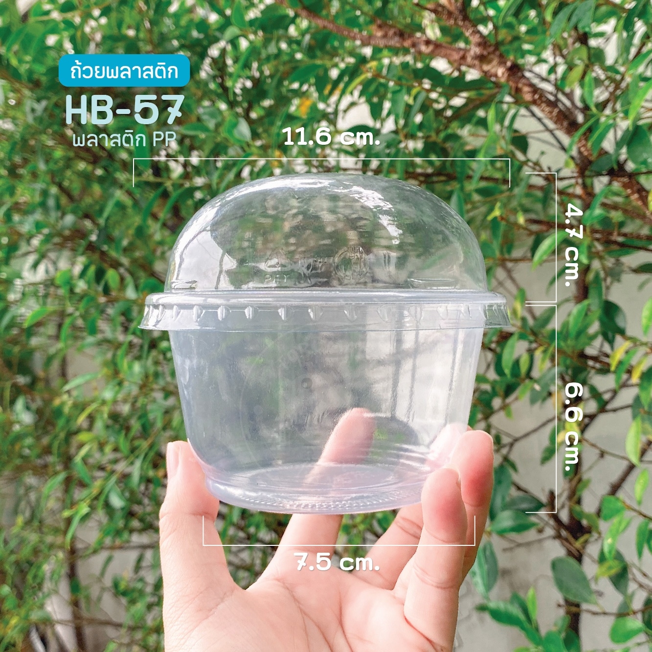 Toripac ชามใส ถ้วยน้ำแข็งใส 15 ออนซ์ ปาก 116 มม. พลาสติก PP พร้อมฝาปิด (50 ชุด/แพ็ค)