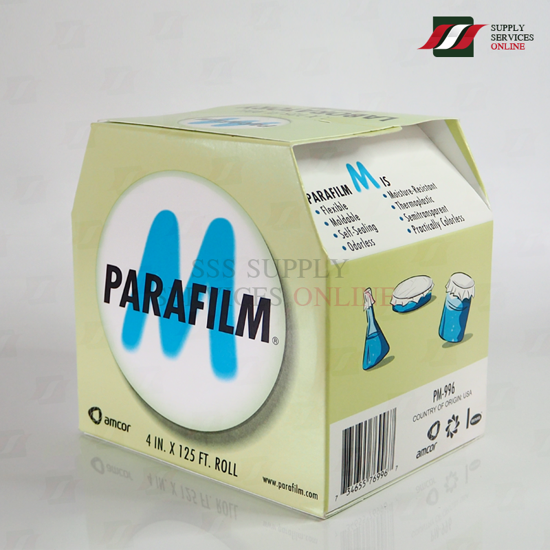 พาราฟิล์ม เอ็ม Parafilm M ขนาด 4 นิ้ว ยาว 125 ฟุต