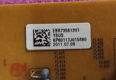 บอร์ด Y-SUS ทีวี แอลจี LG ของแท้มือสอง รุ่น60PZ950-TA.ATMZLBT พาร์ทEBR73561201