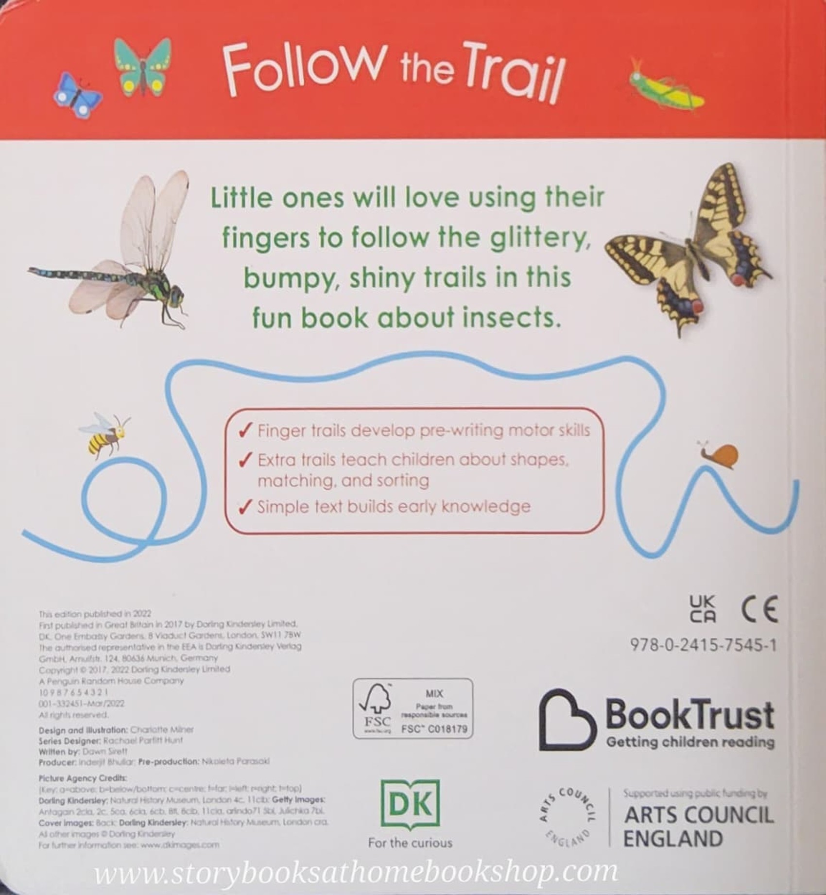 FUN FINGER TRAILS BOARD BOOK** ♥️FOLLOW THE TRAIL MINIBEASTS