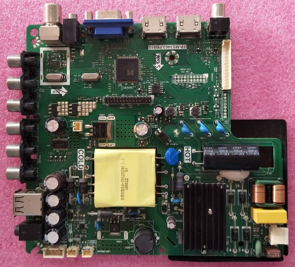 วันบอร์ดทีวีนาโน (One Board TV NANO) ของแท้ถอดจากเครื่อง รุ่นLTV-3202 พาร์ทTP.MS3463.PB813 เวอร์ชั่นทีบาร์ HV320WHB-N85