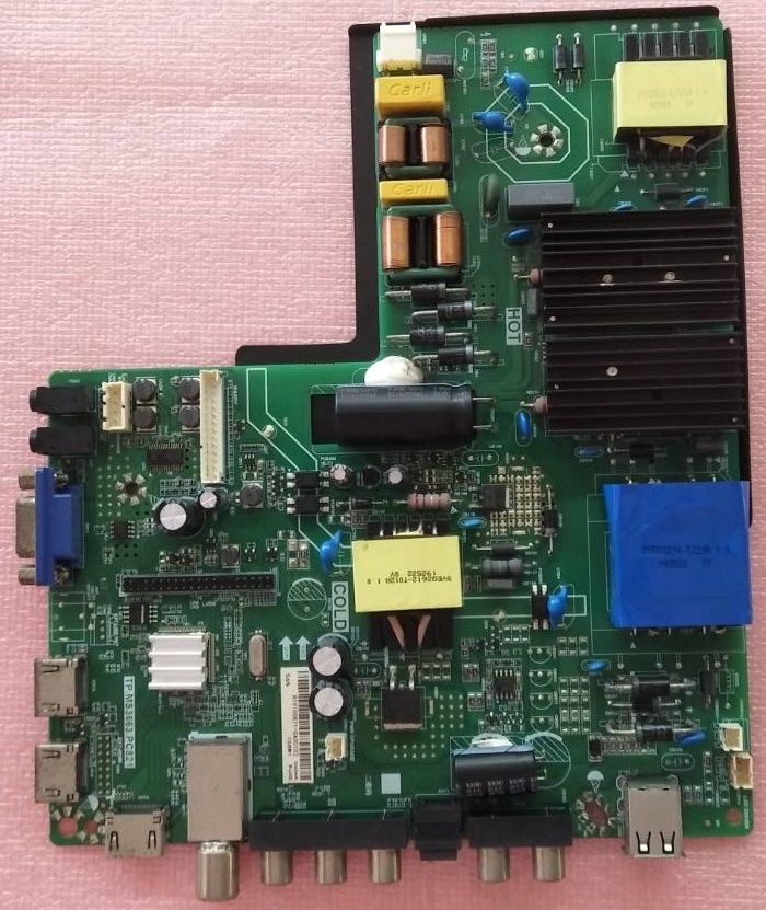 เมนบอร์ดทีวี เวิร์ลเทค WORLDTECH ของแท้มือสองถอดจากเครื่อง รุ่นWT-LED5001 พาร์ทบอร์ด TP.MS3663.PC821