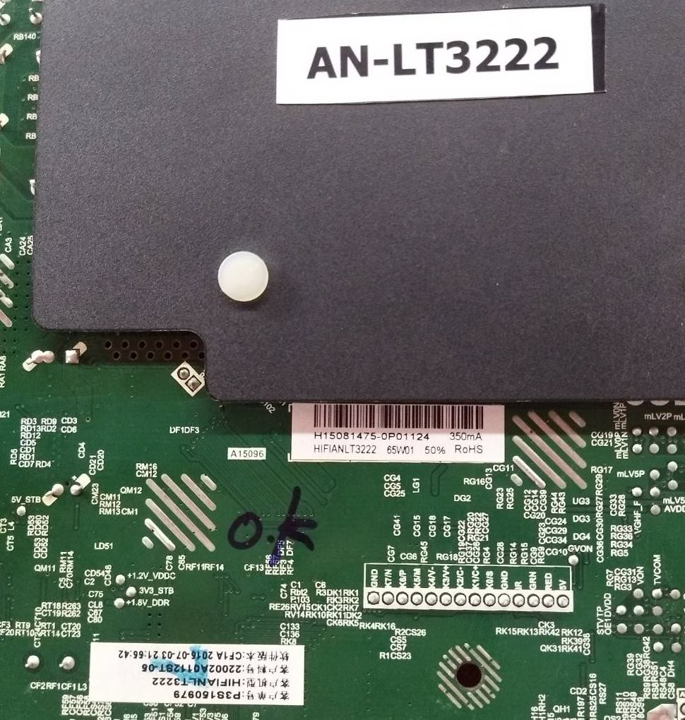 วันบอร์ด One Board ACONATIC (อะโคเนติค) อะไหล่แท้/ของถอด รุ่น AN-LT3222 AN-LT3221 พาร์ท :VST59T.PB706 ใช้ทีบาร์ HV320WX2-506 เบอร์จอBOEI320WX1-01