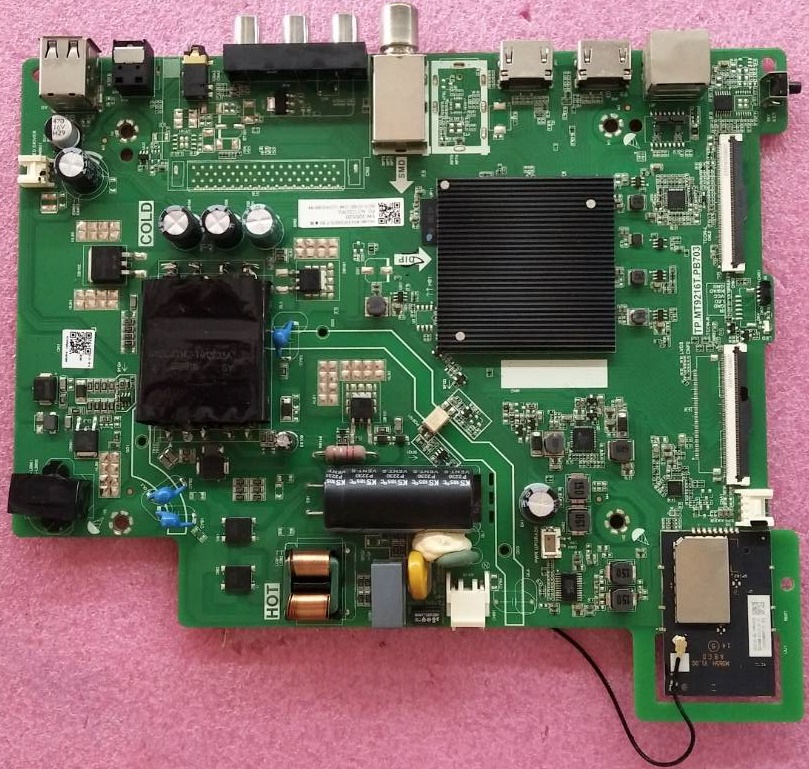 วันบอร์ดทีวี โตชิบ้า TOSHIBA อะไหล่แท้มือสองพร้อมใช้งาน ใช้กับรุ่น43V35KP พาร์ทติดบอร์ดTP.MS9216T.PB703