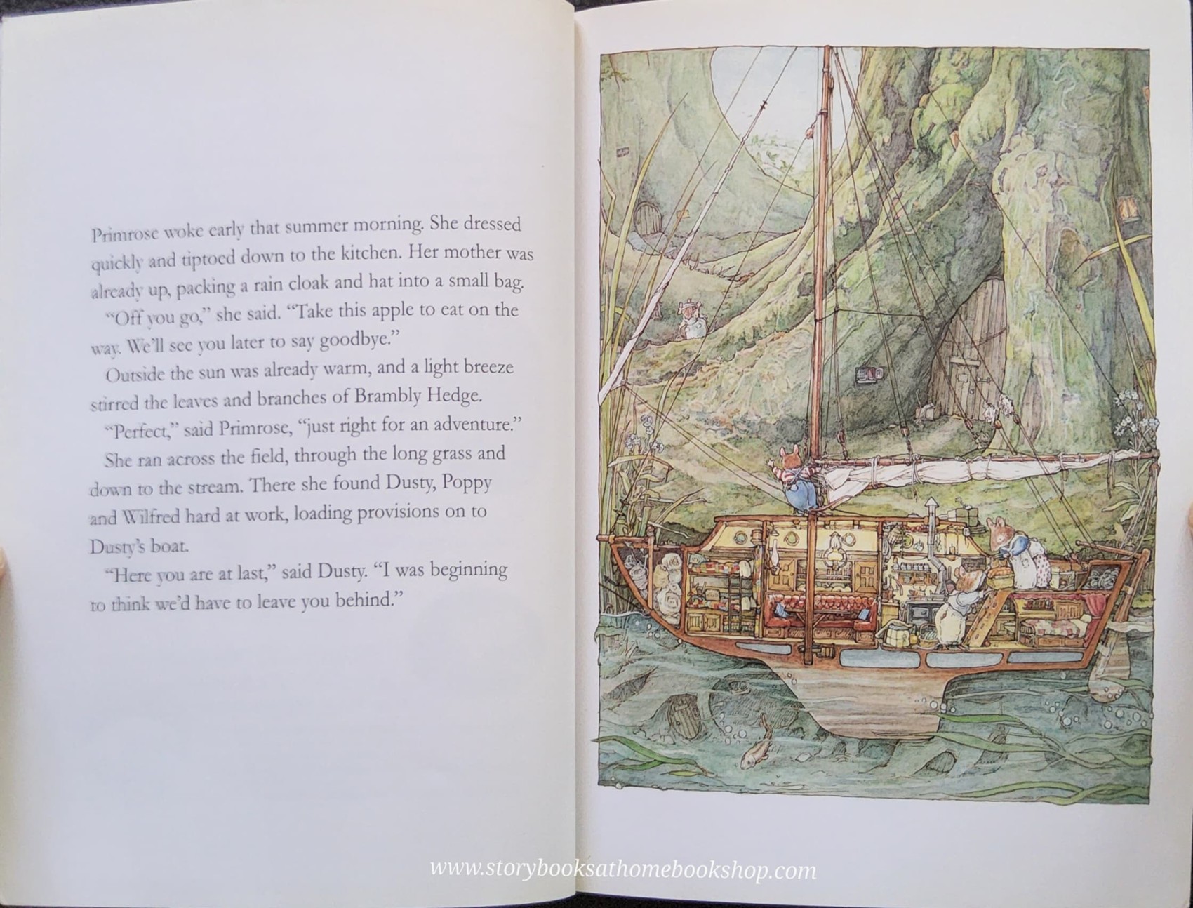 BRAMBLY HEDGE:SEA STORY PRIMROSE AND WILFRED SAIL TO SANDY BAY BY JILL BARKLEM