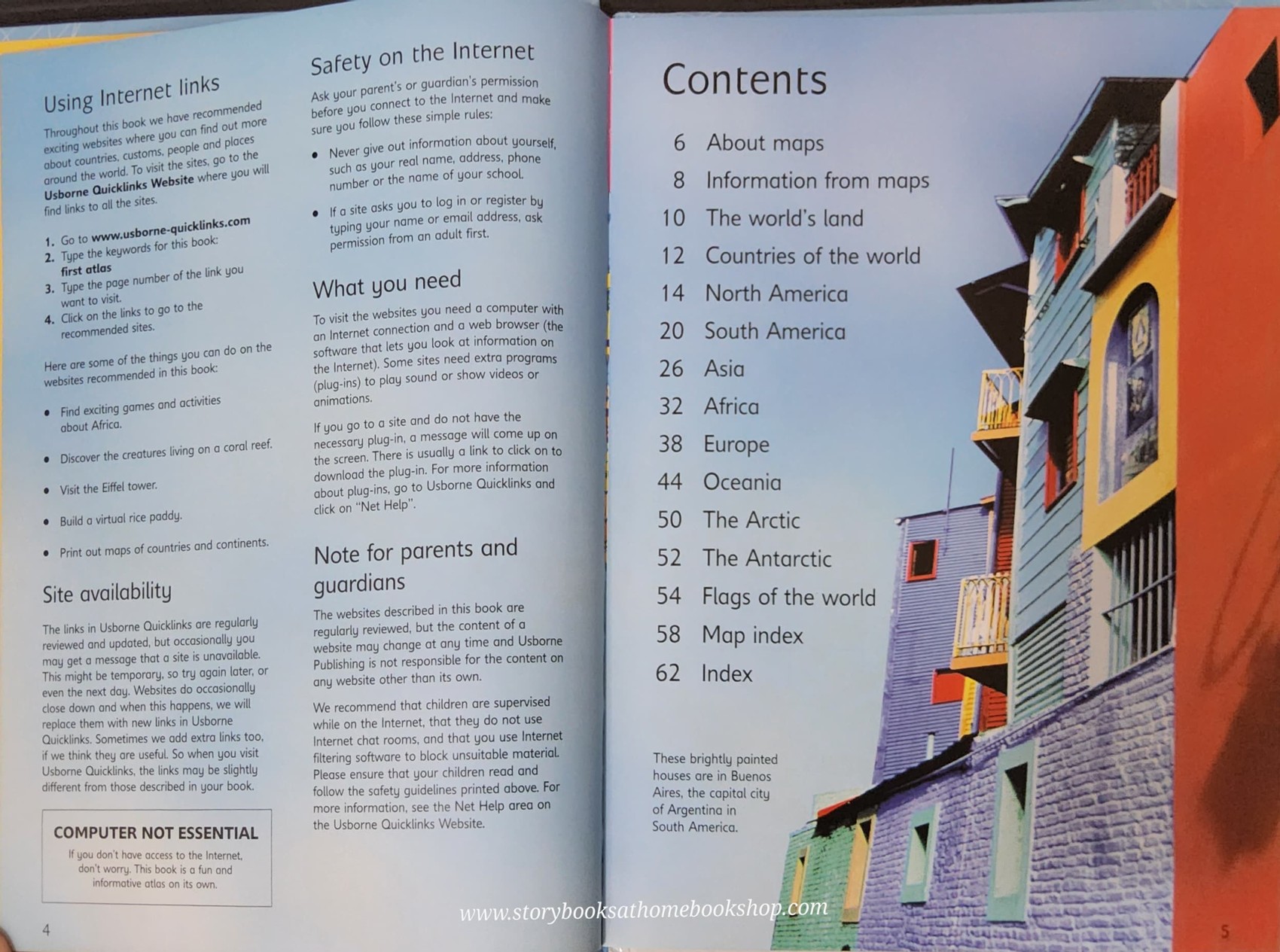 KNOWLEDGE BOOK** ♥️THE USBORNE INTERNET-LINKED: FIRST ATLAS