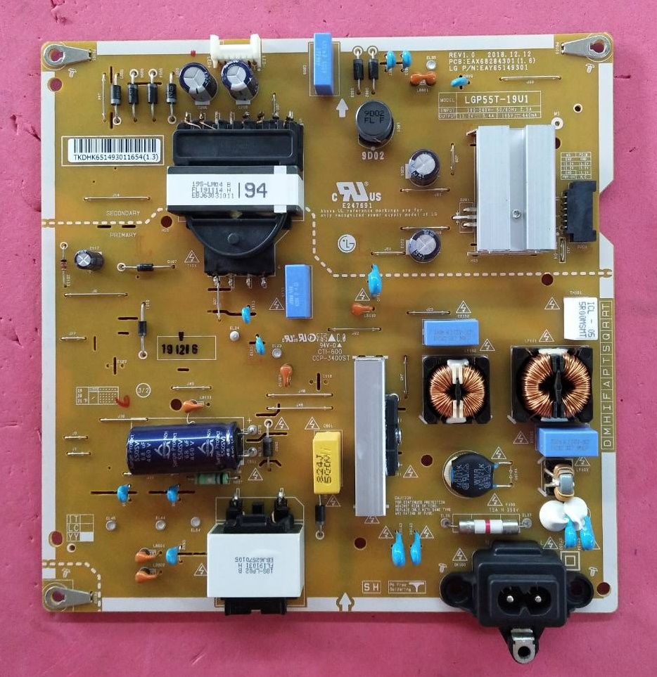 POWER SUPPLY LG (แอลจี) มือสองพร้อมใช้งาน พาร์ทEAY65149301 EAY65149308 EAX68284301 ใช้กับรุ่น 55UM7290 55UQ7500 และรุ่นอื่นที่พาร์ทเหมือนกัน