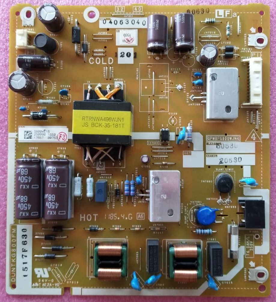 เพาเวอร์ซัพพลายทีวีชาร์ป (SHARP) ของแท้ถอดจากเครื่อง ใช้กับรุ่น 2T-C42BG1X (บอร์ดซัพพลายรุ่นนีั้มี 2 เวอร์ชั่นก่อนสั่งซื้อให้เทียบรูปบอร์ดด้วย)