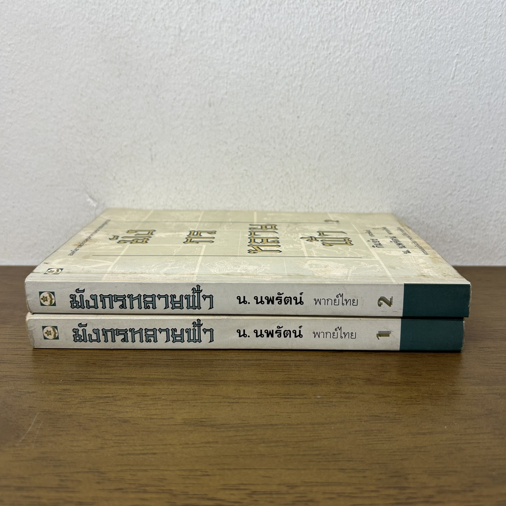 มังกรทลายฟ้า เล่ม 1-2 จบ ครบชุด ... กิมย้ง ประพันธ์ น. นพรัตน์ เรียบเรียง (มือสอง) แปลจีน กำลังภายใน
