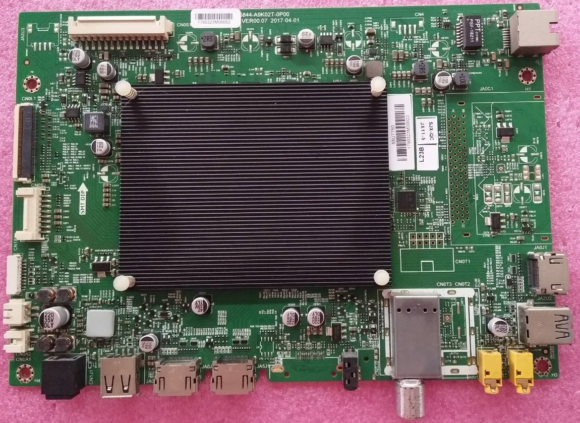 เมนบอร์ดโตชิบา TOSHIBA มือสองพร้อมใช้งาน ใช้กับรุ่น 55U7750VT พาร์ท 5844-A9K02T-0P00 ใช้ทีคอน 6870C-0584A