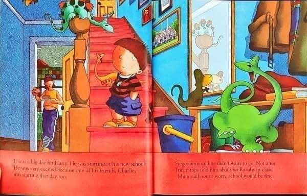 หนังสือนิทานปกอ่อน ** 🍓🍓Harry and the Dinosaurs go to School