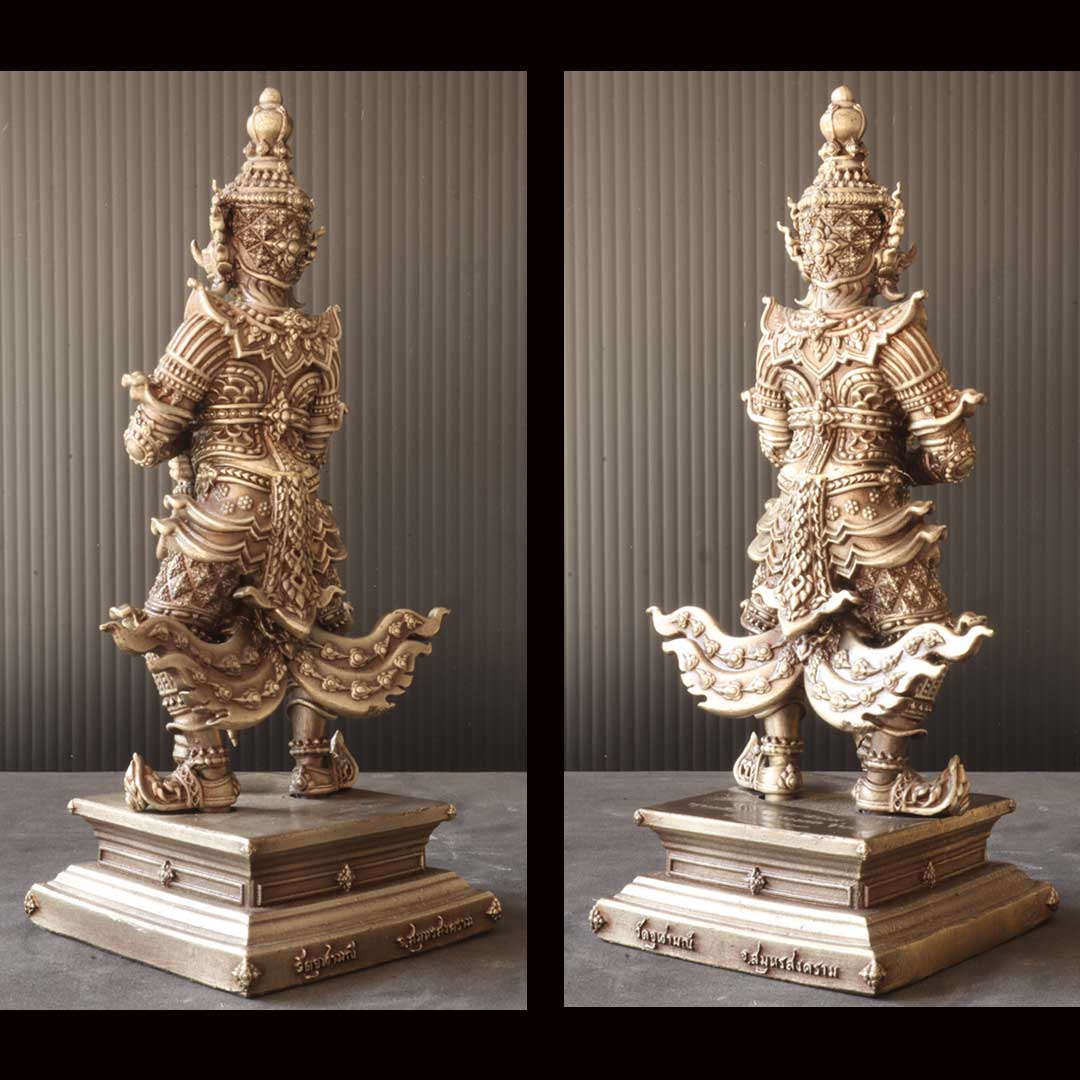 พระบูชา ท้าวเวสสุวรรณโณ วัดจุฬามณี รุ่นพุทธศิลป์ทรงจำปี ปี2563 ขนาด 5นิ้ว เนื้อขนวนชุบเงินซาตินนอก