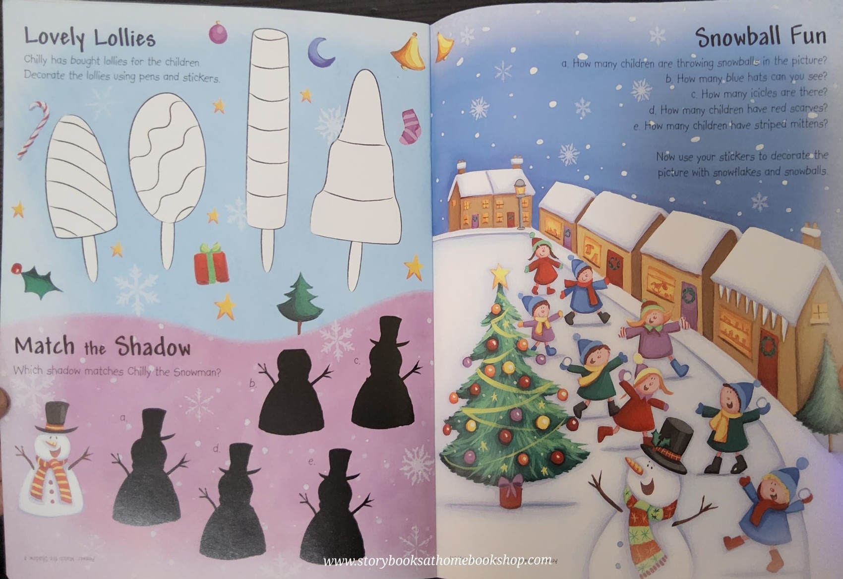 Activities Book** ðð CHILLY THE SNOWMAN STICKER&ACTIVITY FUN