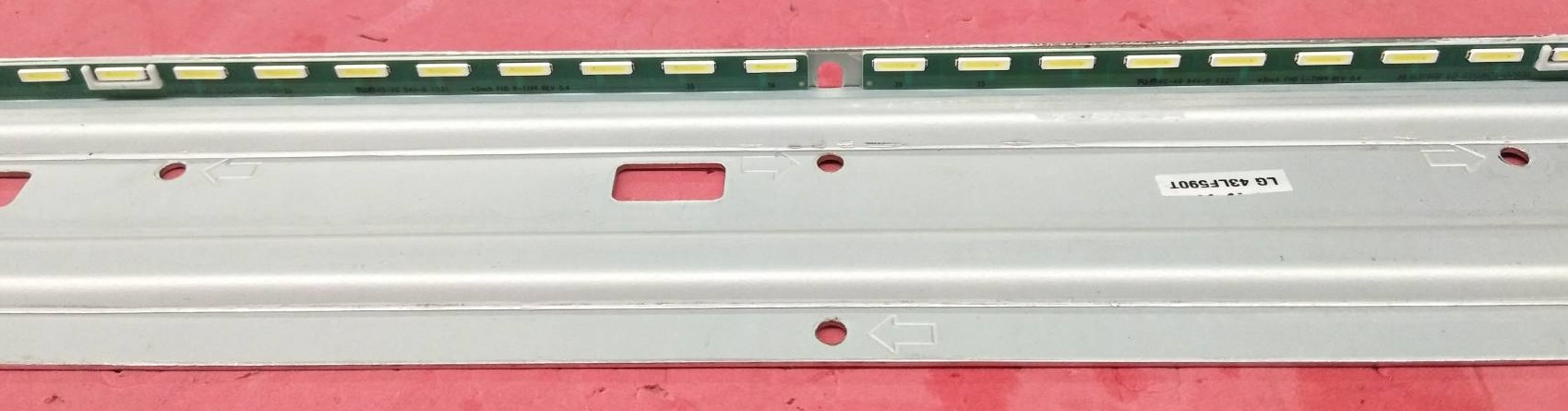 หลอดแบล็คไลท์ทีวี LG(แอลจี) ของแท้มือสองถอดจากเครื่อง รุ่น 43LF630T 43LF570T 43LF590T43LF540T (ซ้าย+ขวา 36+36LED ชุด)