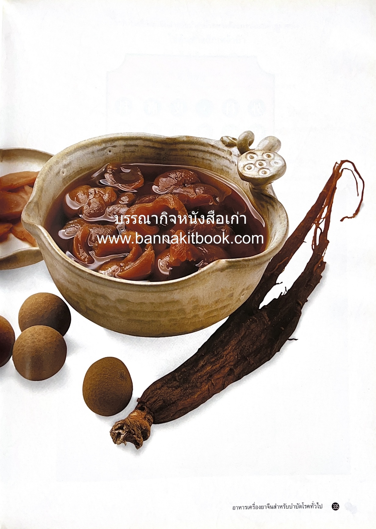 อาหารเครื่องยาจีน : หลักโภชนาการพร้อมสูตรอาหารอายุวัฒนะ โดย : รศ.ดร.ประพิณ มโนมัยวิบูลย์ และคณะ.