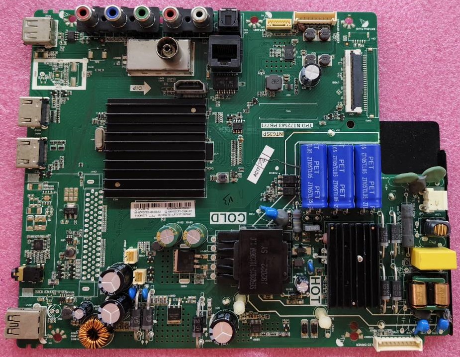 เมนบอร์ดทีวี ทีซีแอล TCL อะไหล่แท้/ของถอด ใช้กับรุ่น LED40S62 พาร์ท TPD.NT72563.PB771 เบอร์ทีบาร์V400HJ6-PE1