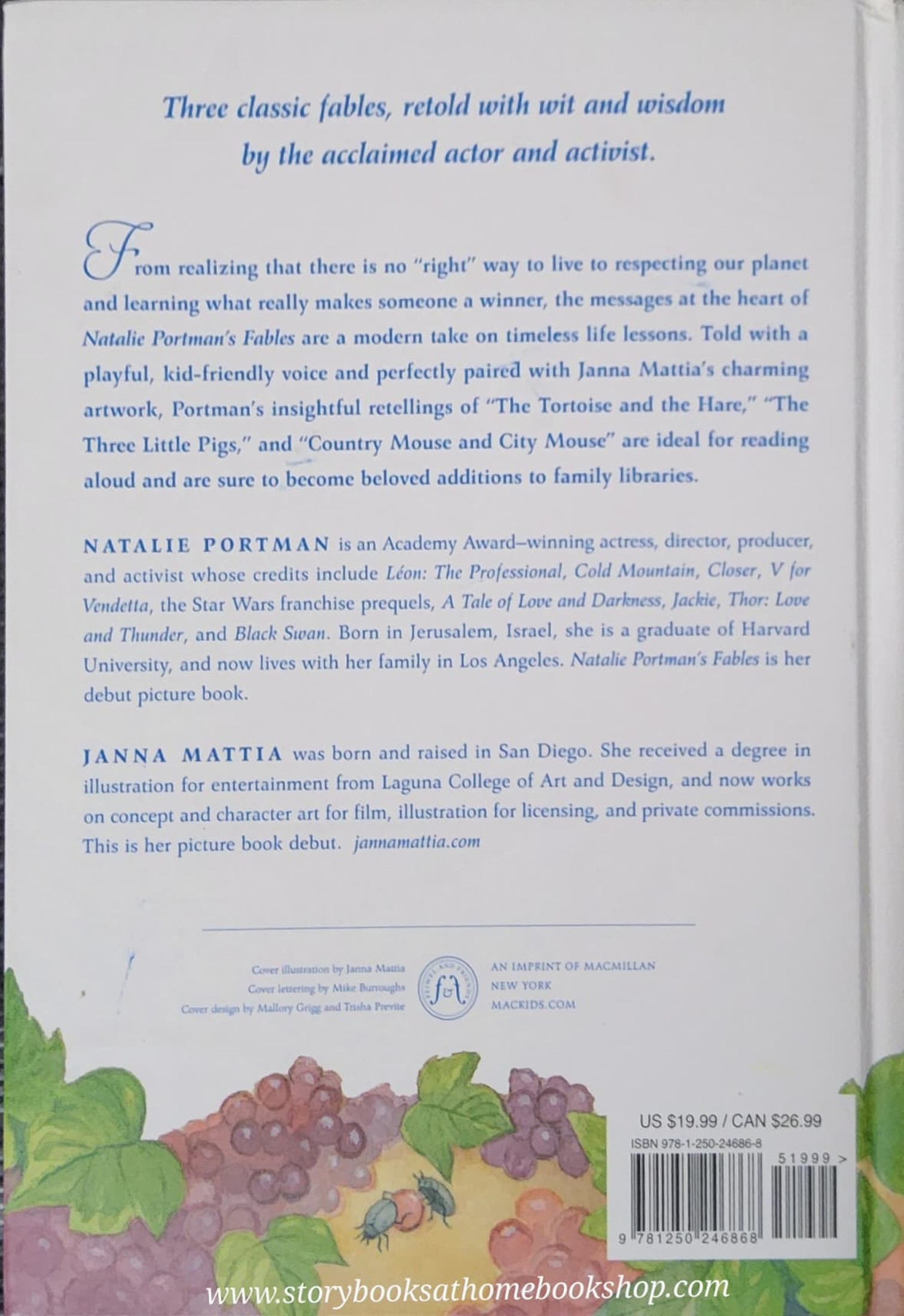 หนังสือนิทานปกแข็ง** 🍅🍅NATALIE PORTMAN'S FABLES