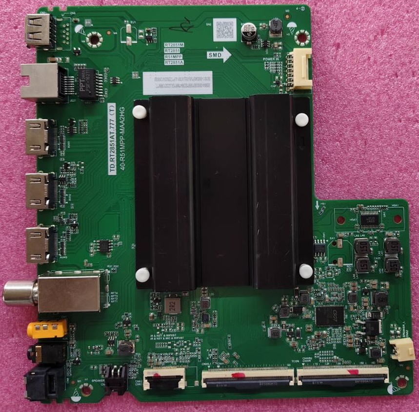 เมนบอร์ดทีวี ทีซีแอล TCL ของแท้มือสองถอดจากเครื่อง ไช้กับรุ่น 55V6B 55P655 พาร์ทTD.RT2851AT.777(T)