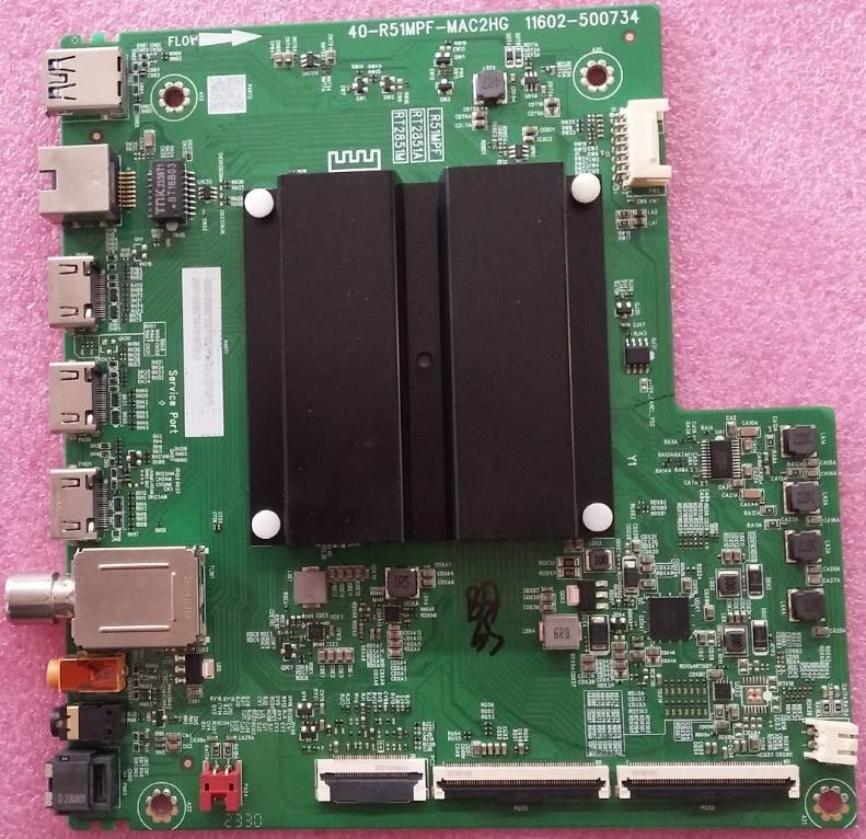 เมนบอร์ดทีวี ทีซีแอล TCL ของแท้มือสองพร้อมใช้งาน รุ่น 43T635 43C645 พาสบอร์ด 40-R51MPF-MAC2HG