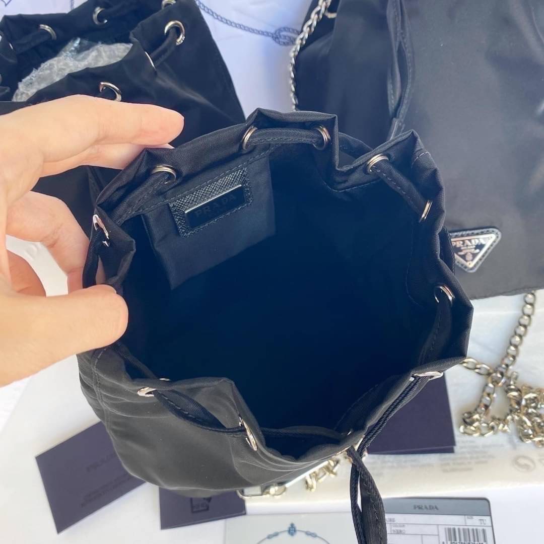 New Prada pouch nylon black