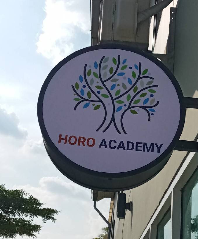 #ป้ายกล่องไฟวงกลมหน้าอะคริลิคติดสติ๊กเกอร์ #กล่องไฟติดหน้าร้าน