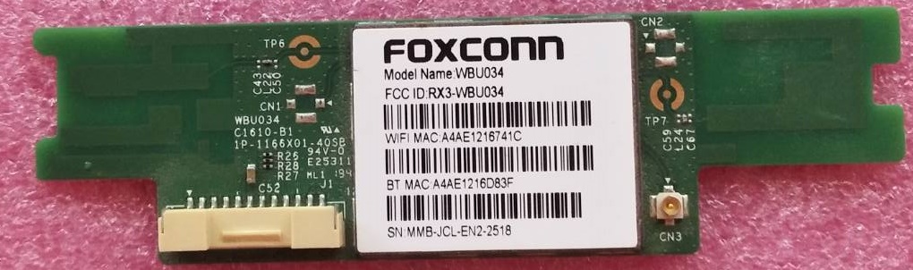 ตัวรับสัญญาน WIFI SHARP (ชาร์ป) อะไหล่แท้/มือสองพร้อมใช้งาน รุ่น LC-60UA6800X พาร์ทRUNTKB588WJQZ